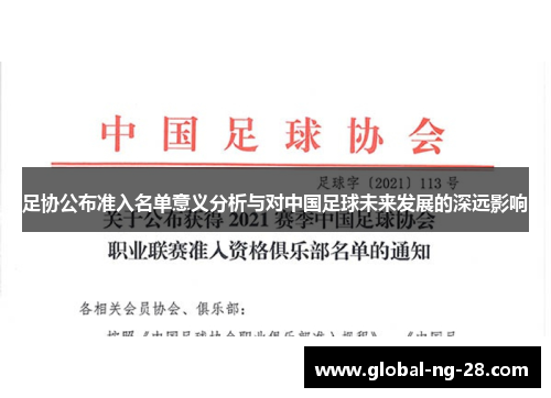 足协公布准入名单意义分析与对中国足球未来发展的深远影响 足协公布准入名单意义分析与对中国足球未来发展的深远影响